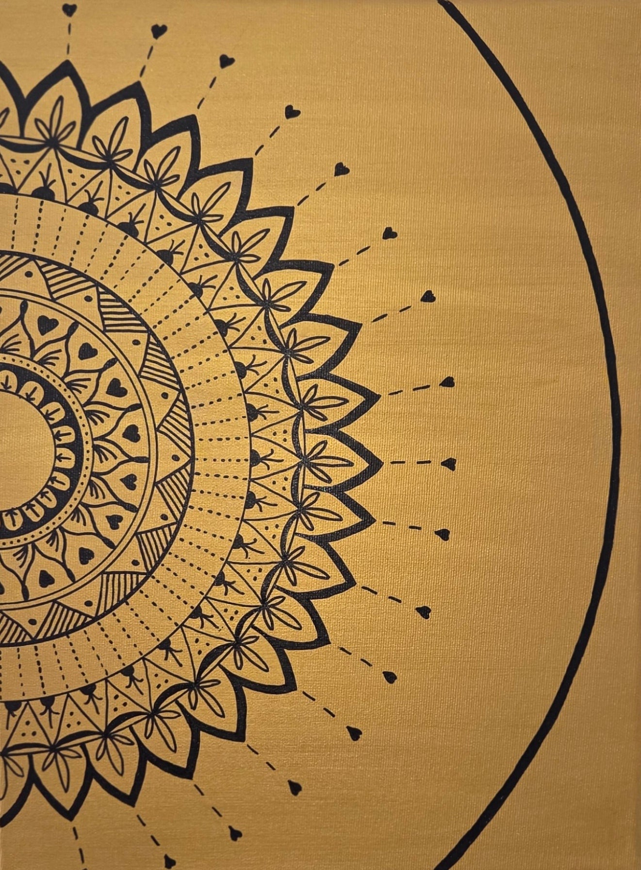 mandala zlato černý pár