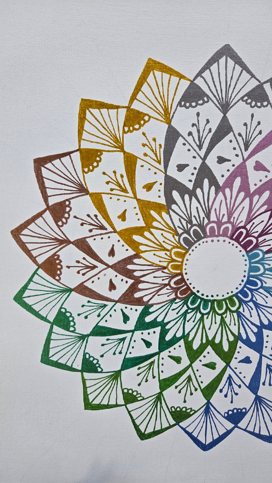 mandala devíti barev