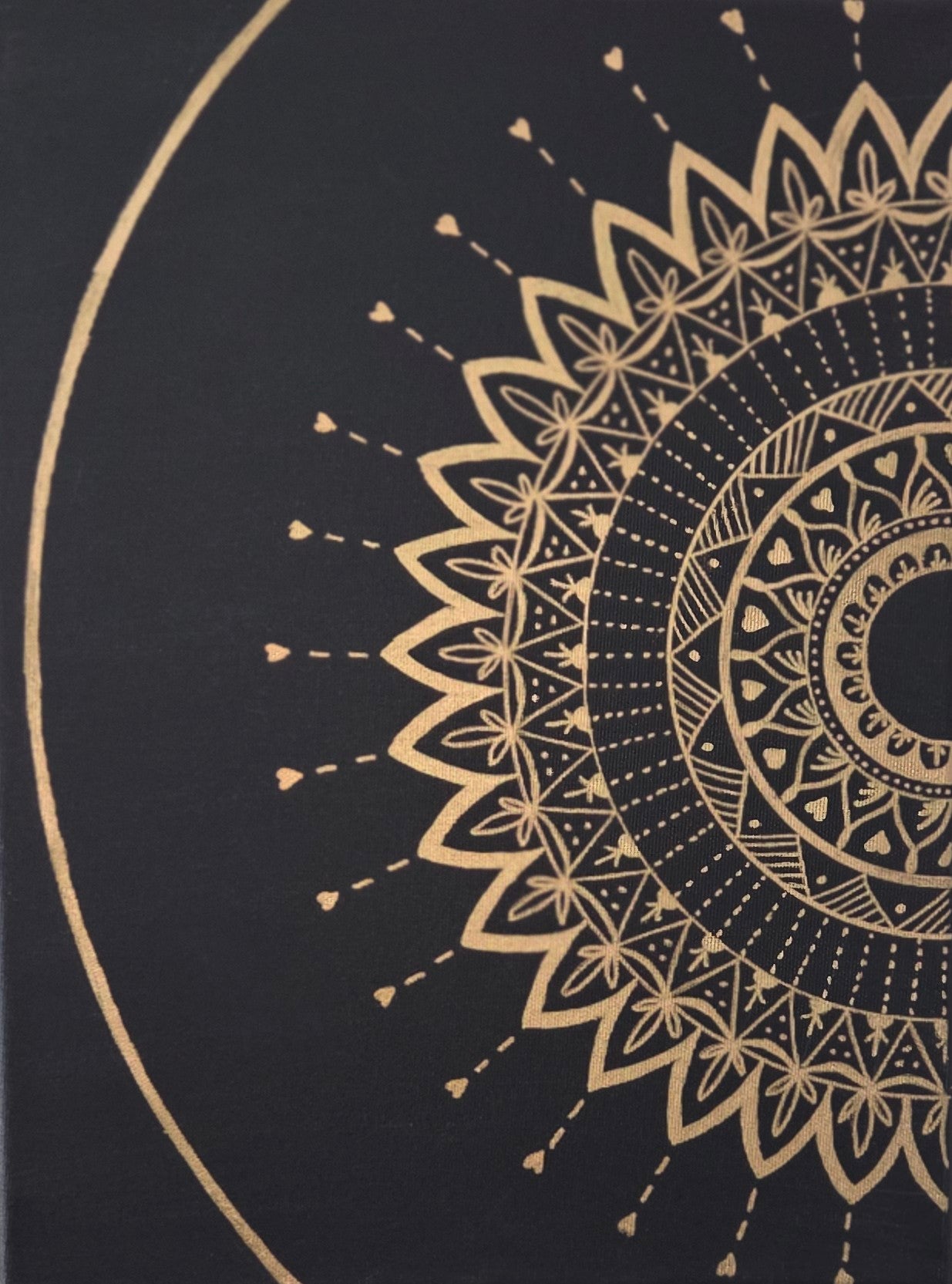 mandala zlato černý pár