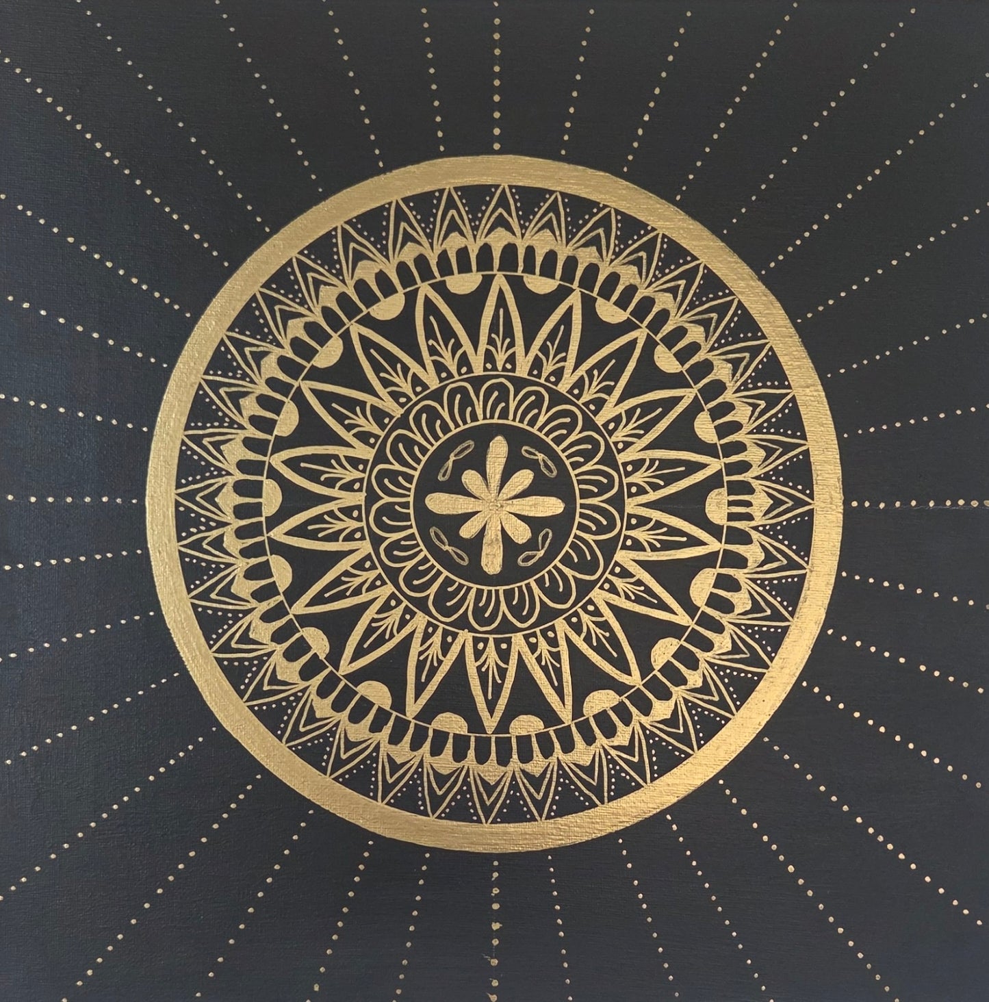 mandala černo zlatá 30