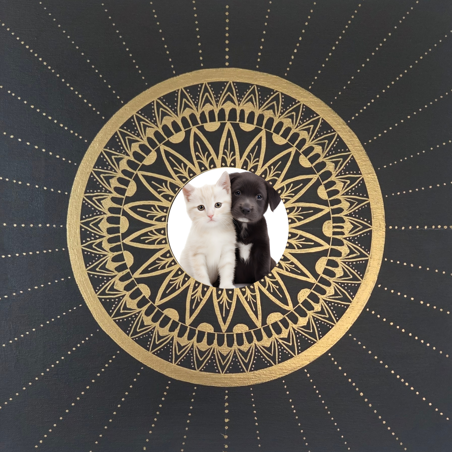 mandala černo zlatá 30