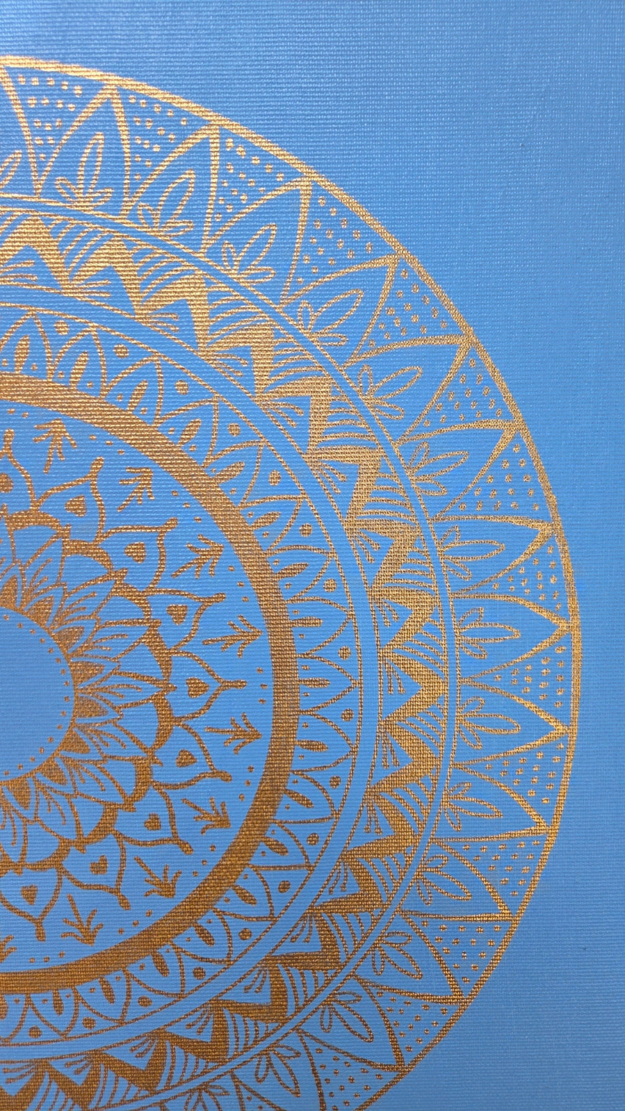 mandala modro zlatá