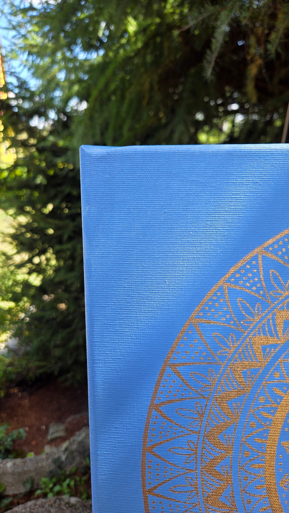 mandala modro zlatá