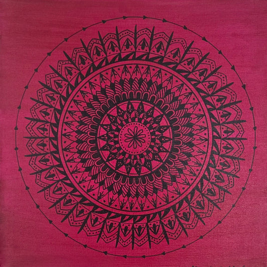 mandala magenta s černou