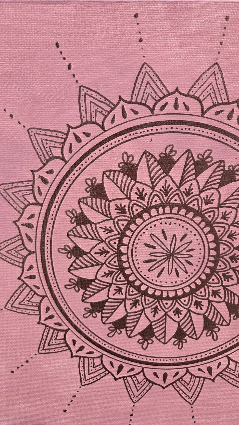 mandala růžová s bronzovou