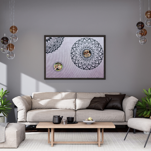 mandala lila s černou