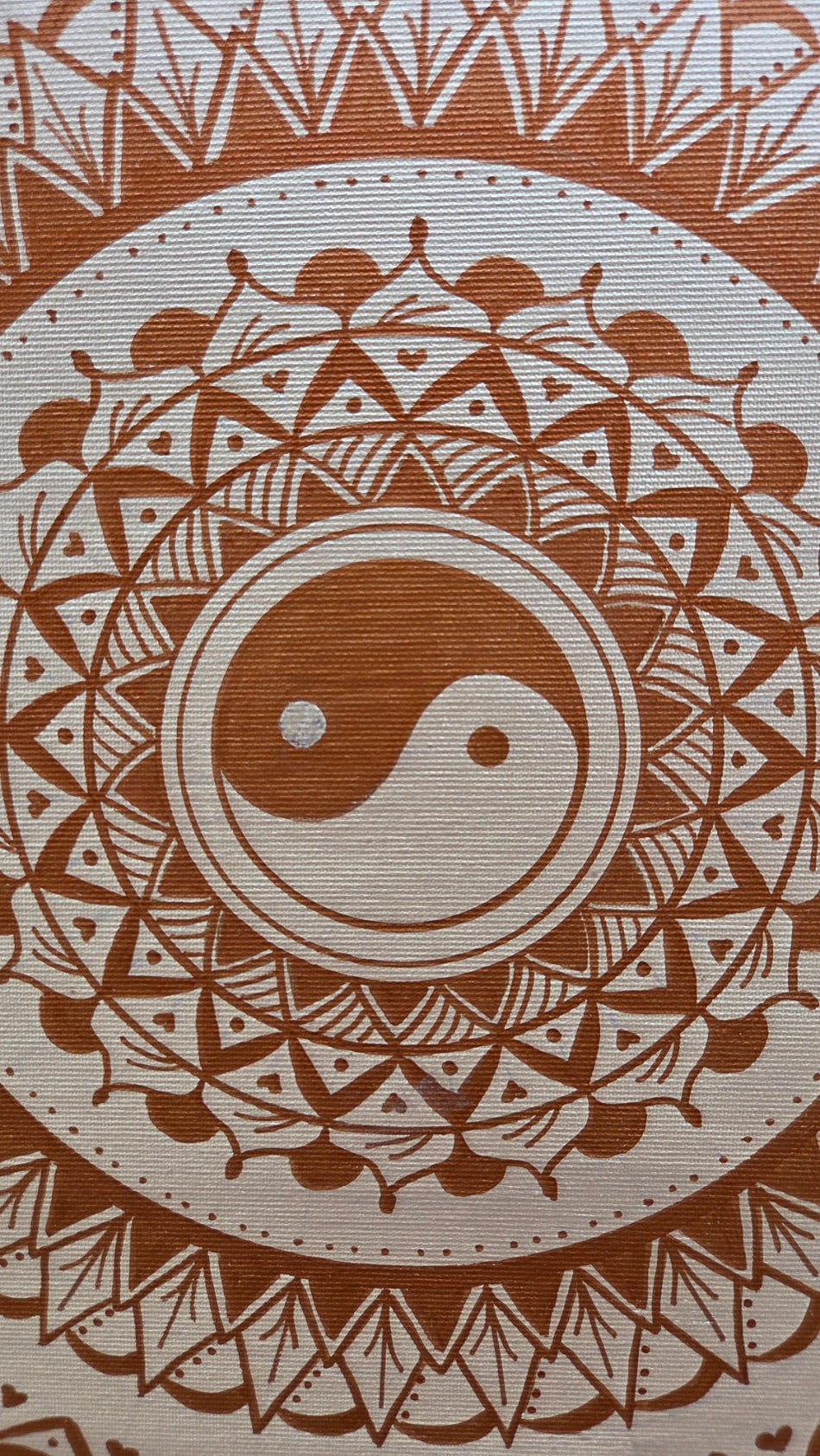 mandala béžová s měděnou